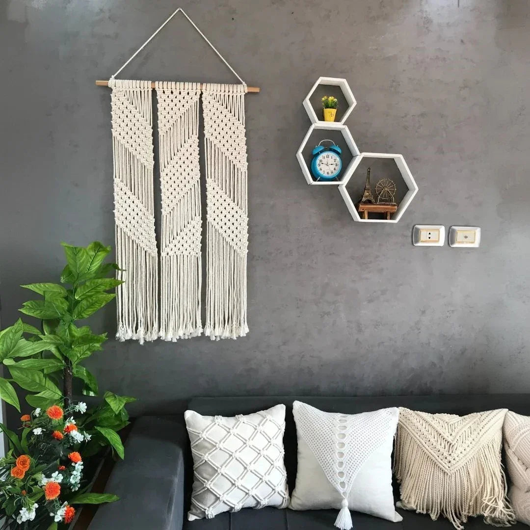 مكرمية حائط قطن و موسكي، 50*100 سم