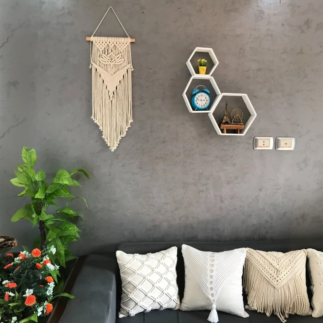 مكرمية حائط قطن و موسكي، 25*75 سم