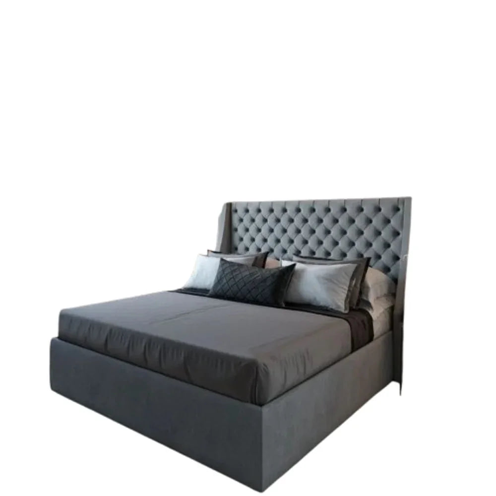 سرير كينج خشب ام دي اف و زان، 160*200*120 سم