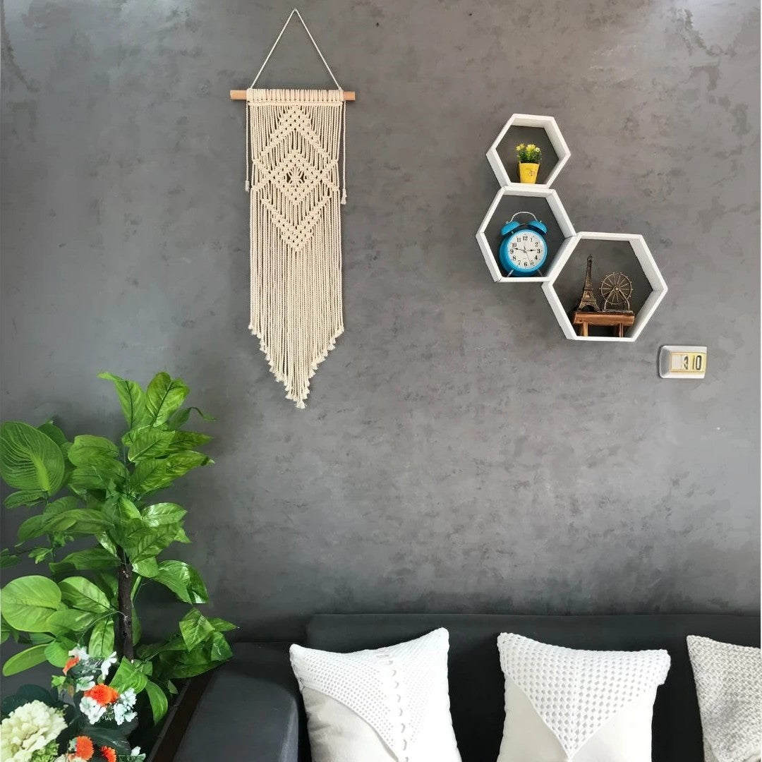 مكرمية حائط قطن و موسكي، 25*75 سم