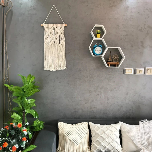 مكرمية حائط قطن و موسكي، 30*60 سم