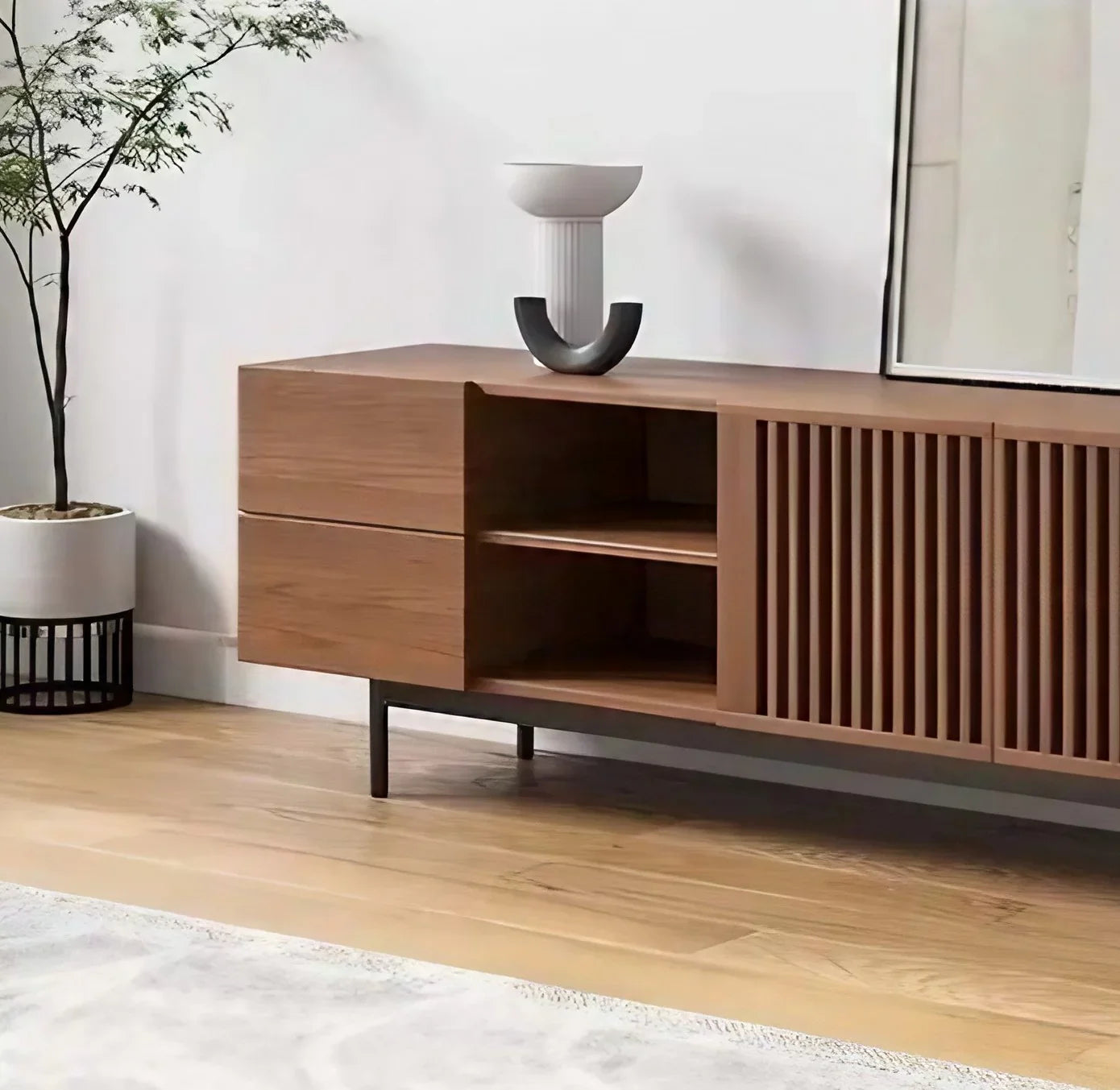 ترابيزة تليفزيون خشب كونتر، 180*40*60 سم