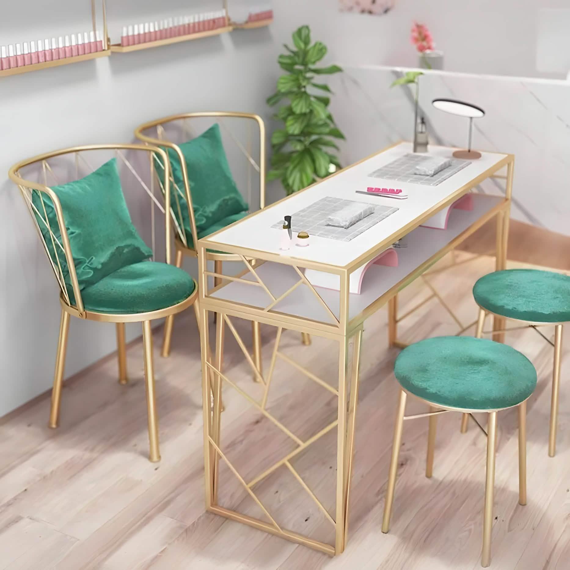 سفرة معدن و ام دي اف مع 4 كراسي - RON311 Royal Iron