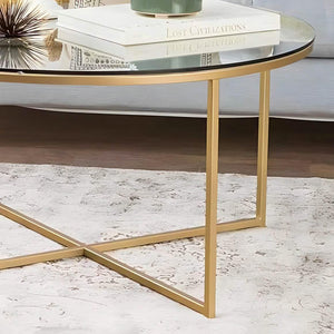 ترابيزة قهوة زجاج 75*75*50 سم - RON78 Royal Iron