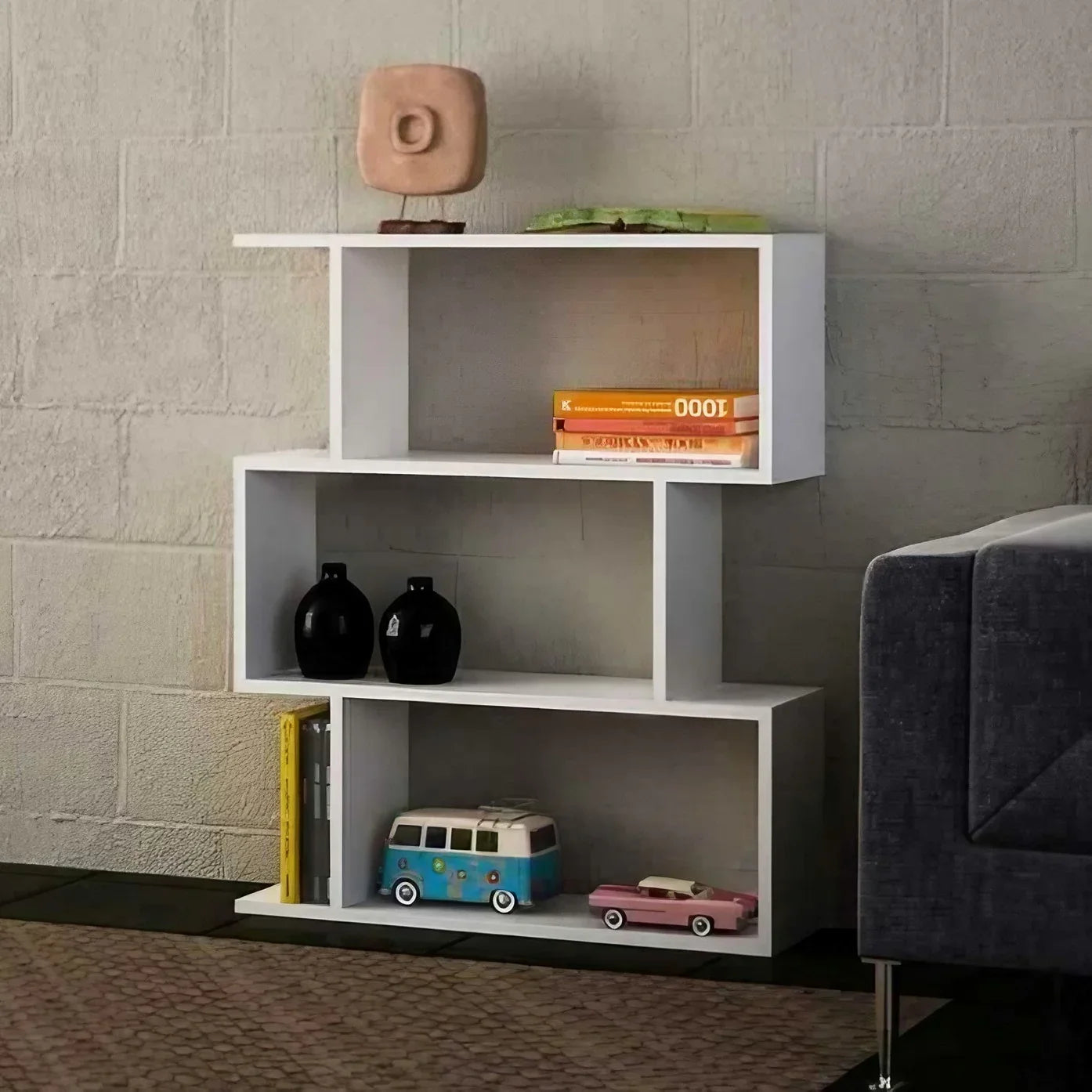 وحدة أرفف مكتبية ام دي اف، 80*20*90 سم