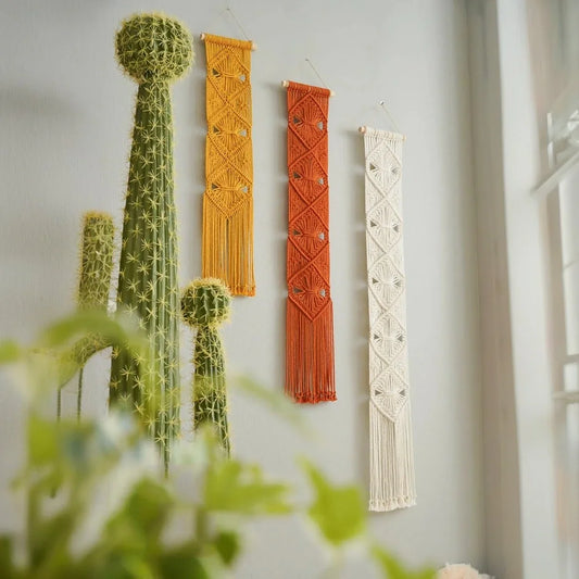 طقم مكرميات حائط خشب، 3 قطع