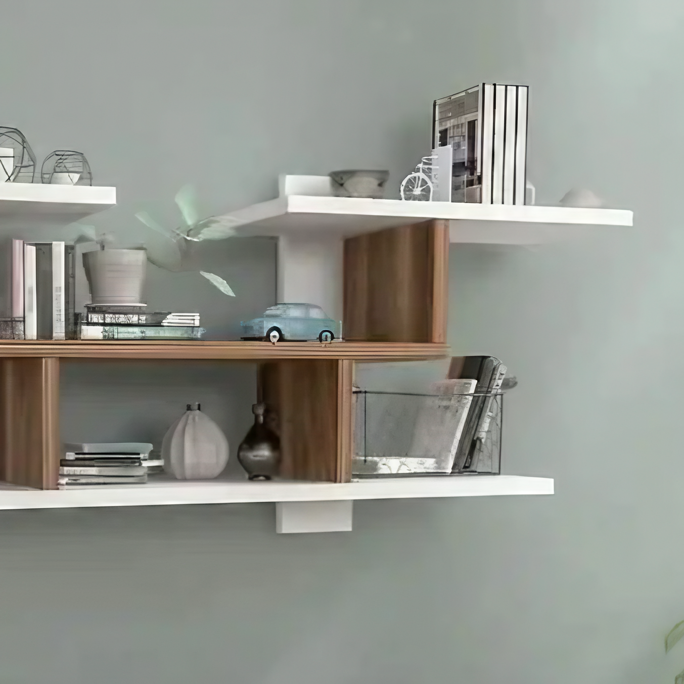 وحدة أرفف ام دي اف، 110*15*33 سم