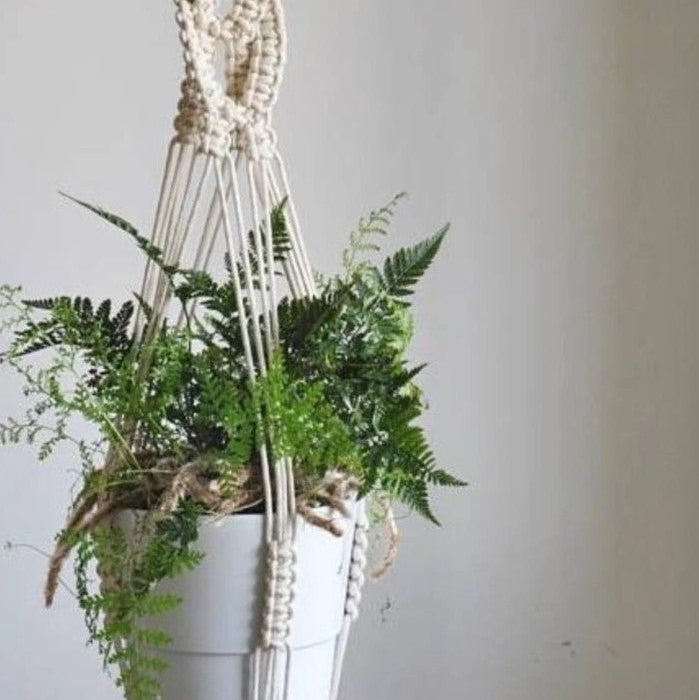 مكرمية حامل أواني زرع قطن ،75 سم