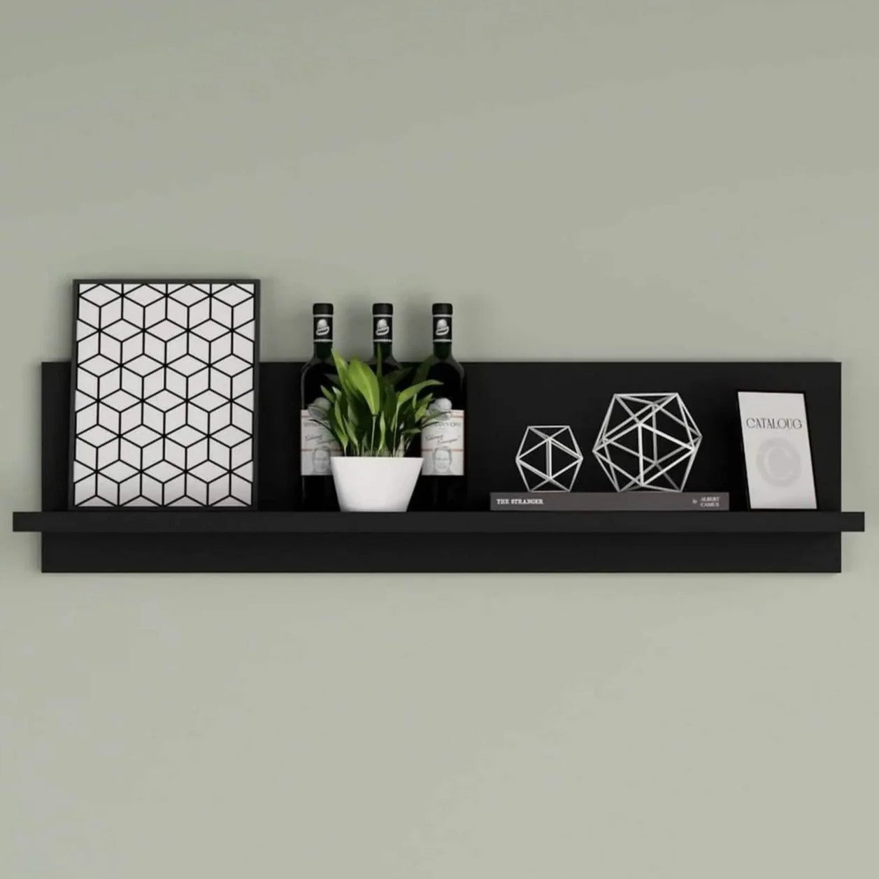 رف حائط ام دي اف، 75*15*20 سم