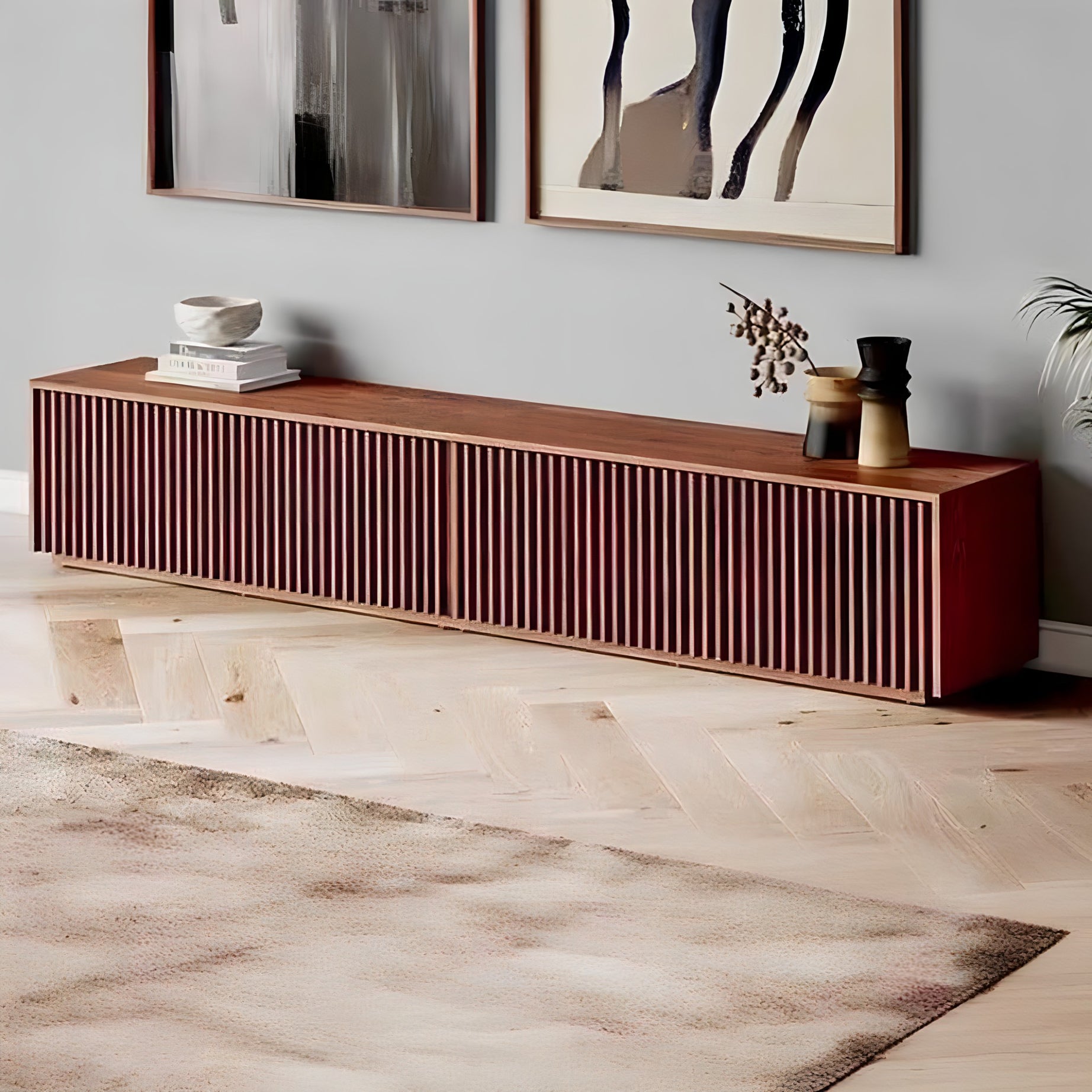 ترابيزة تليفزيون خشب كونتر 140*30*40 سم - CORA44 Decora Furniture