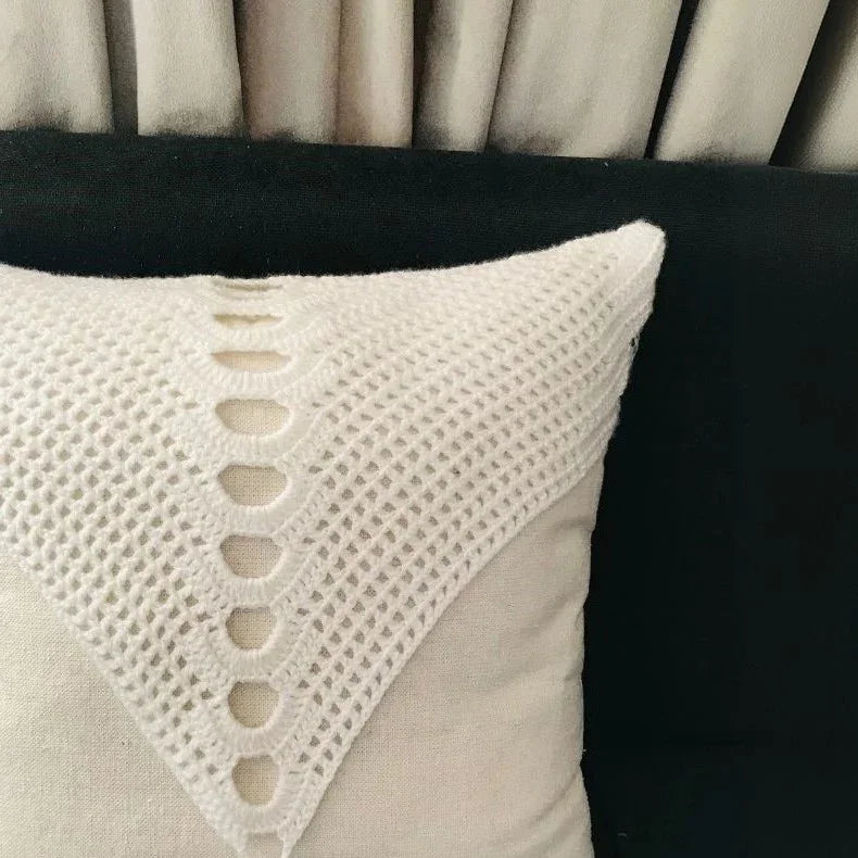 كوشن مكرمية قطن، 40*40 سم