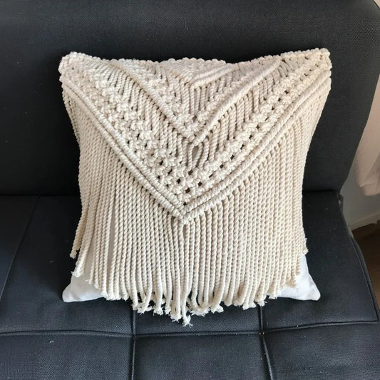 كوشن مكرمية قطن، 40*40 سم