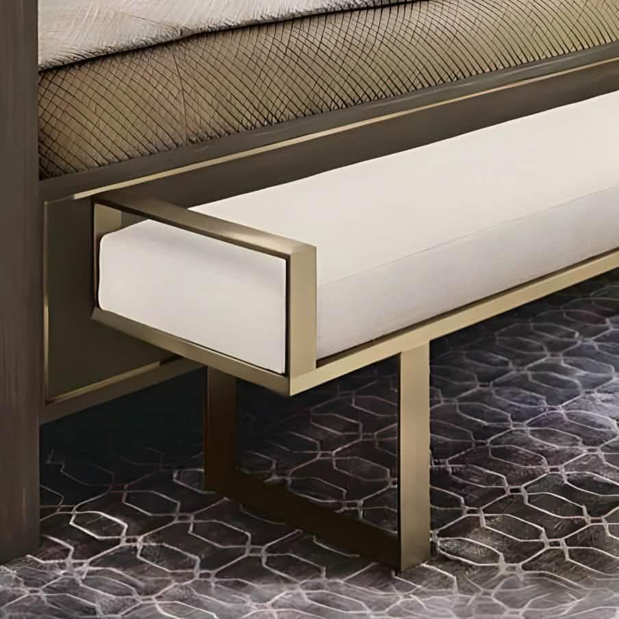 بانكيت معدن ذهبي 120*40*50 سم - RON110 Royal Iron