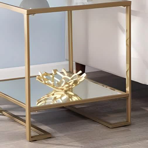 ترابيزة جانبية زجاج 40*40*60 سم - RON63 Royal Iron