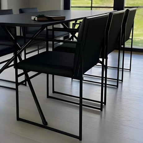 سفرة معدن و ام دي اف مع 6 كراسي - RON299 Royal Iron