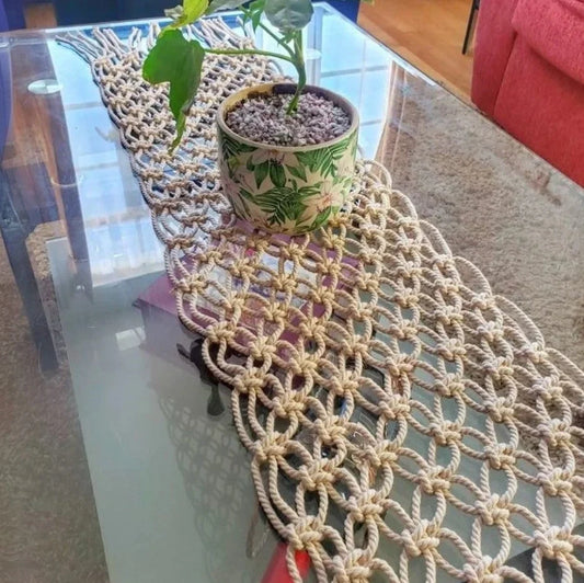 رانر مكرمية قطن، 30*120 سم