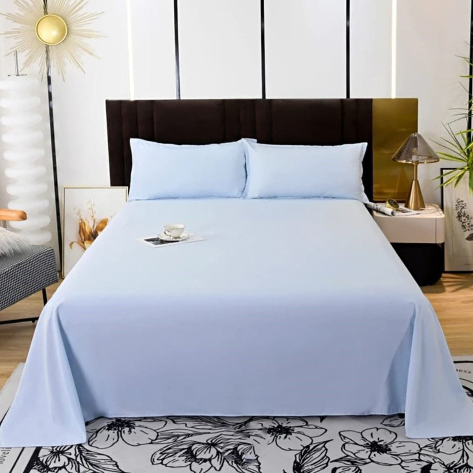 طقم ملاية سرير مايكروفايبر، 240*220 سم - لبني