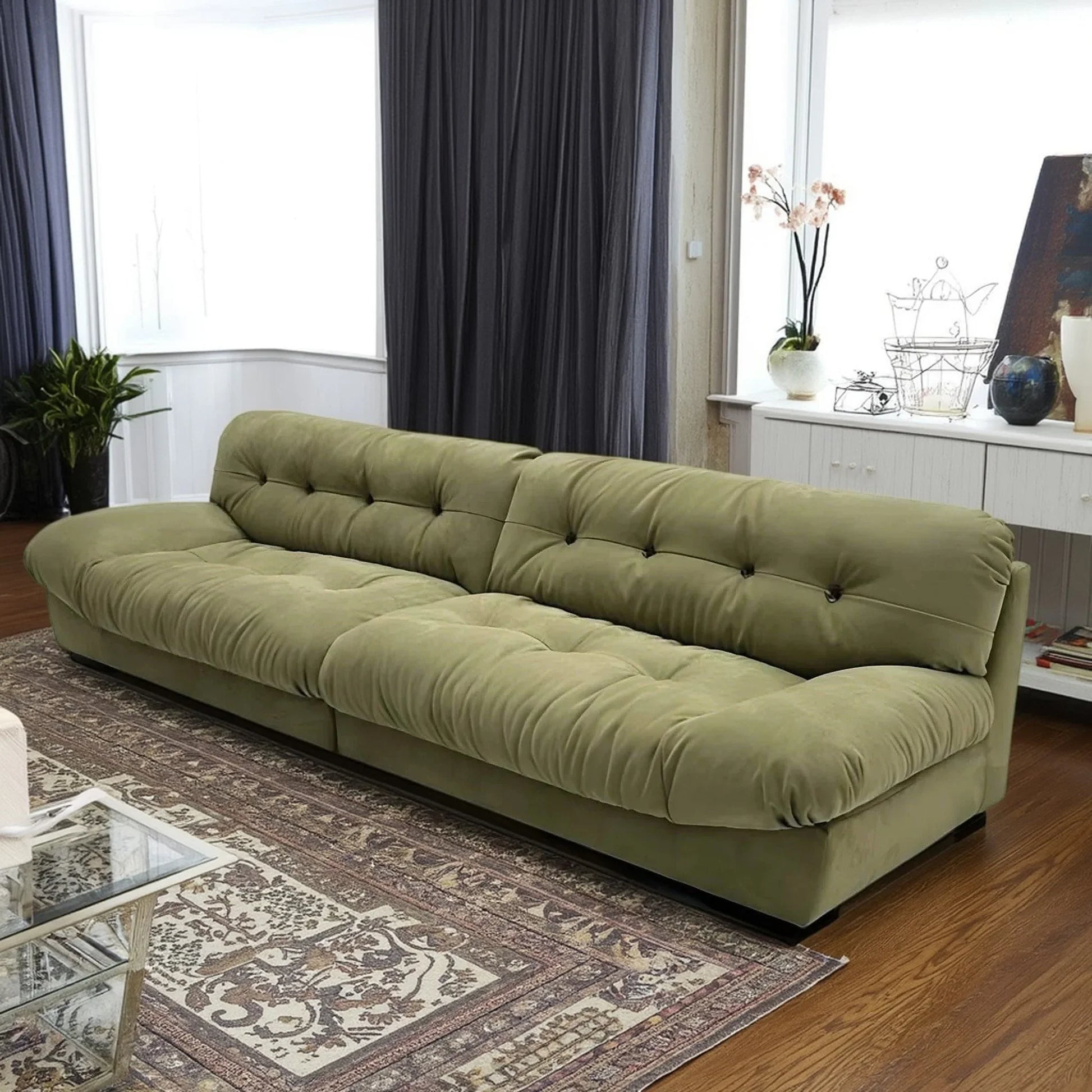 كنبة خشب زان، 240*85*90 سم