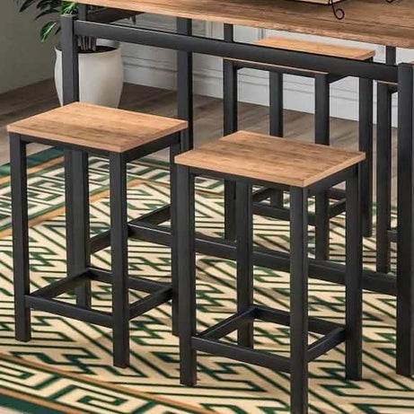 سفرة معدن و ام دي اف مع 4 كراسي - RON298 Royal Iron