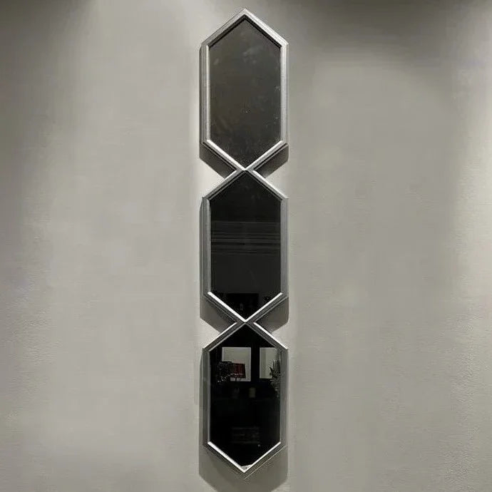 مرايا حائط بإطار خشب ام دي اف، 15*2*80 سم