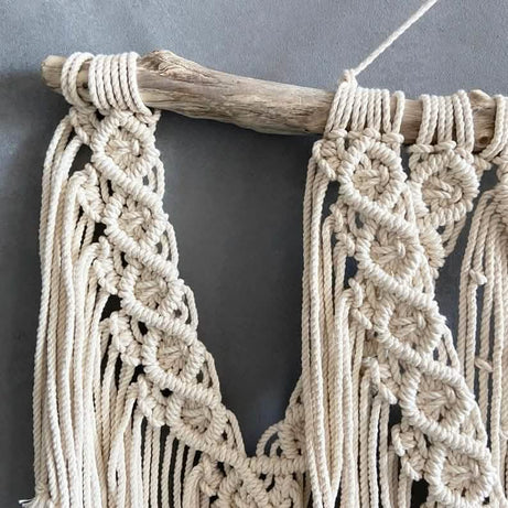 مكرمية حائط خشب، 120*130 سم