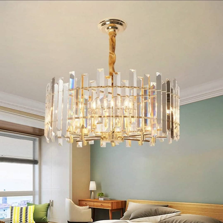 نجفة ستيل، 60*60 سم - ذهبي