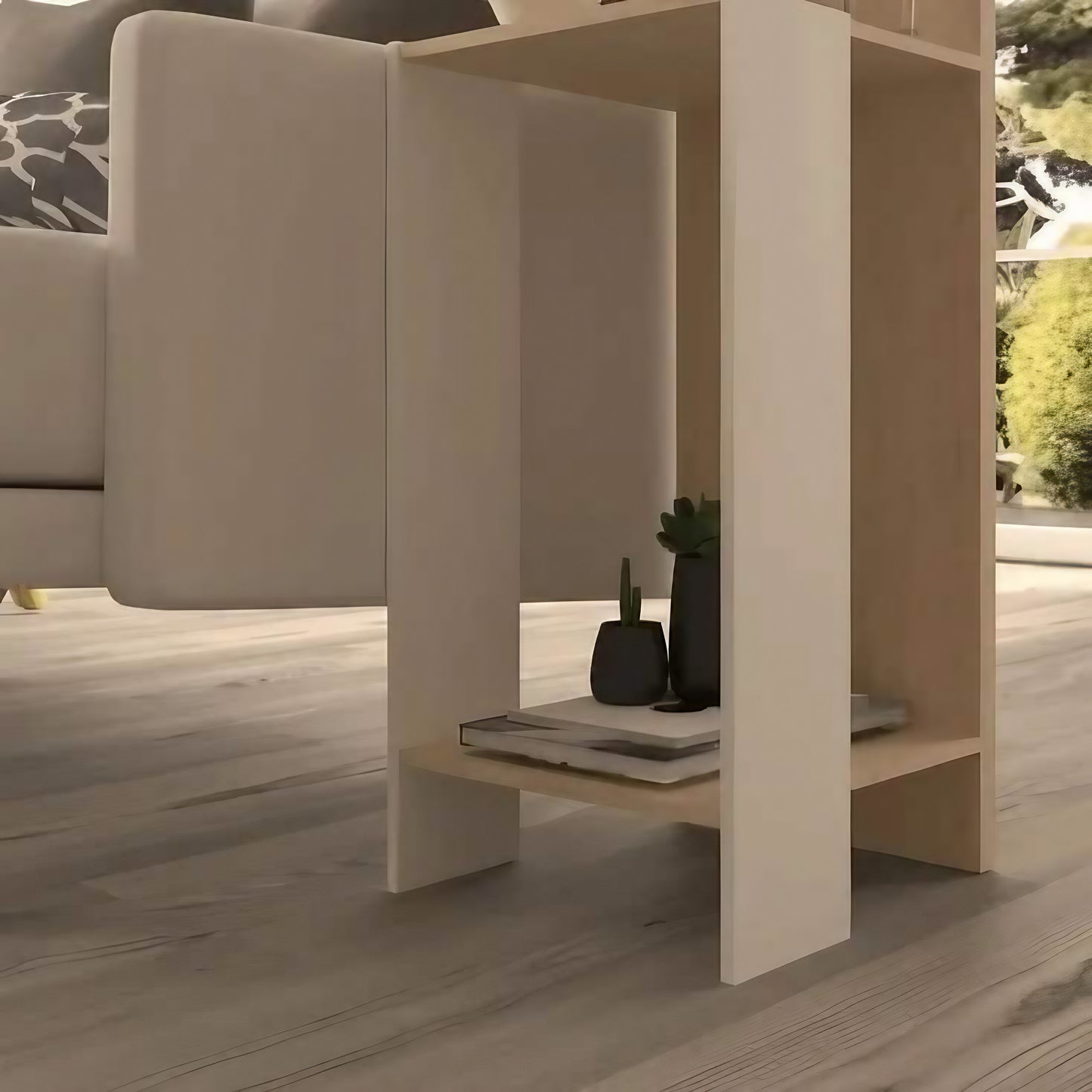 ترابيزة جانبية ام دي اف، 25*25*60 سم