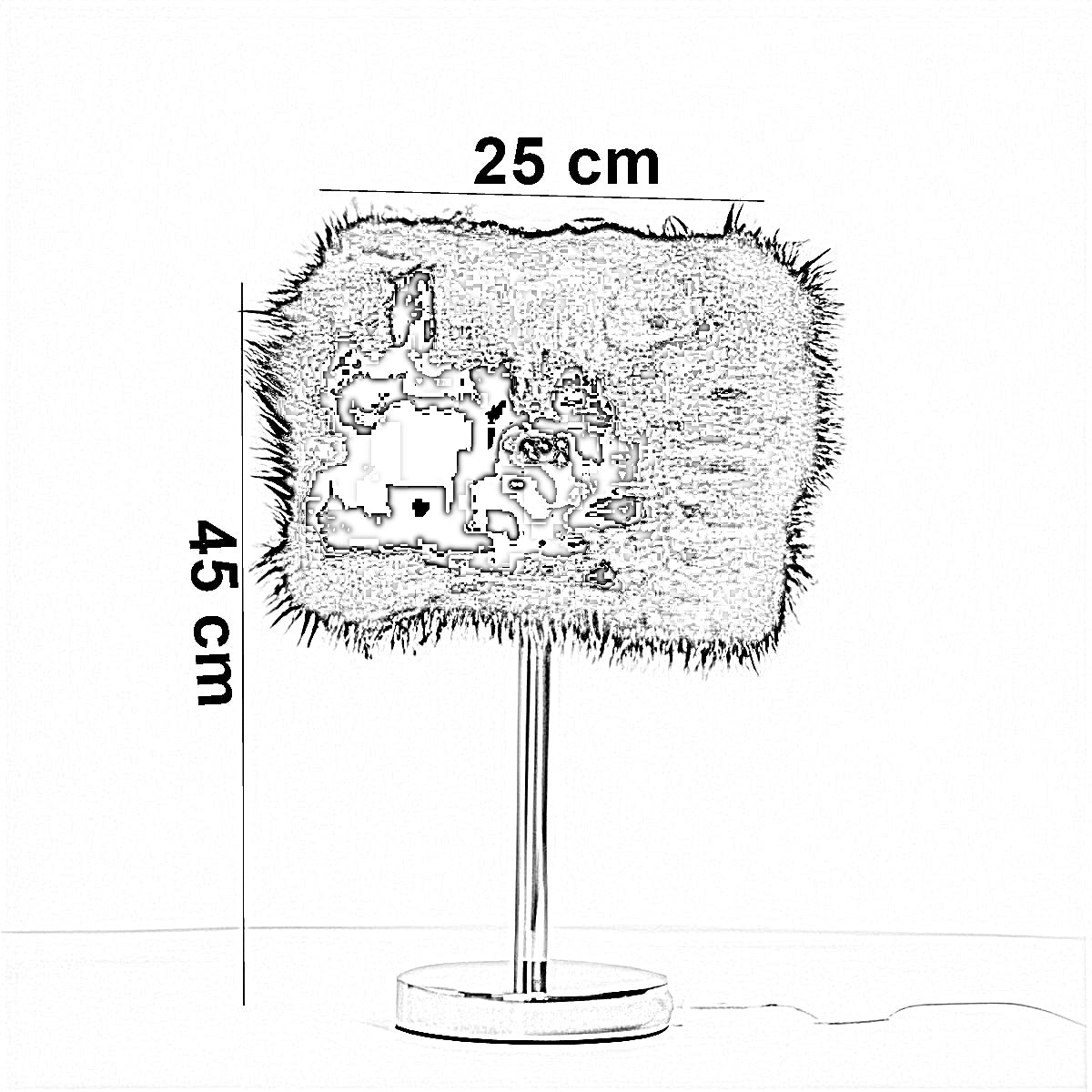 أباجورة فرو، 25*45 سم