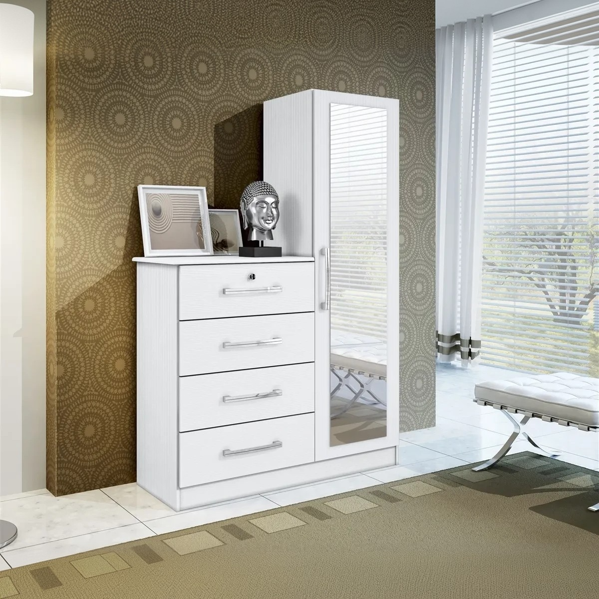 تسريحة خشب ام دي اف، 140*40* 180 سم