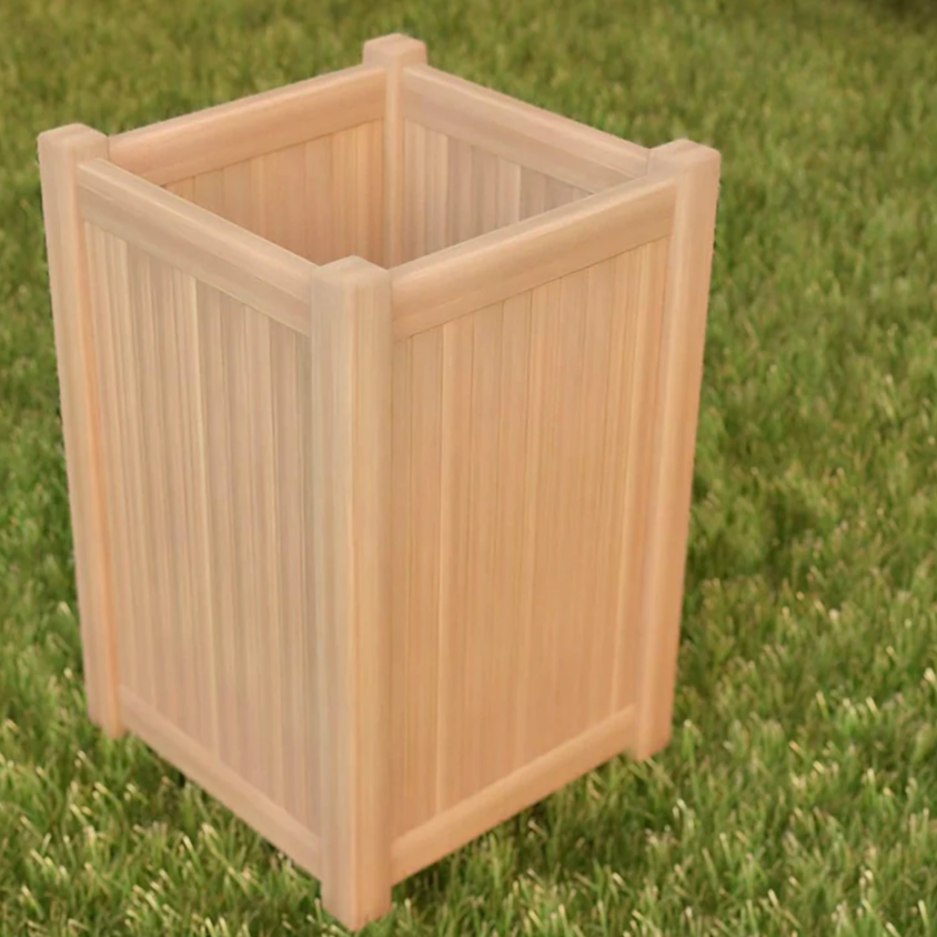 باسكت مهملات خشب زان، 28*28*40 سم