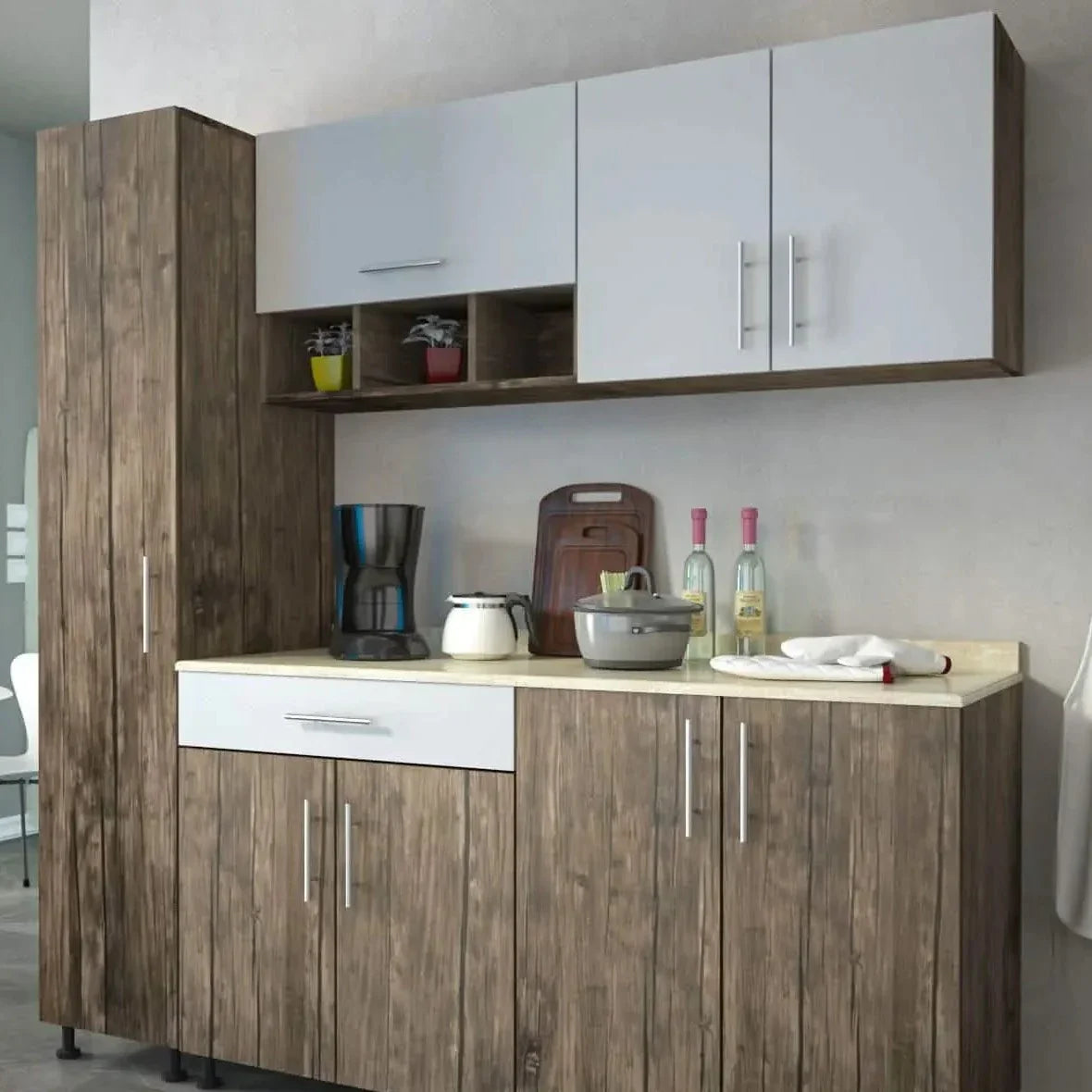 مطبخ خشب ام دي اف، 3 قطع