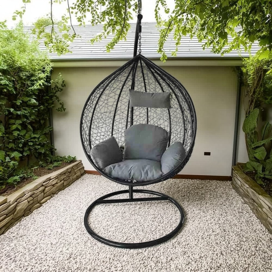 أرجوحة معدن و راتان، 100*80*115 سم