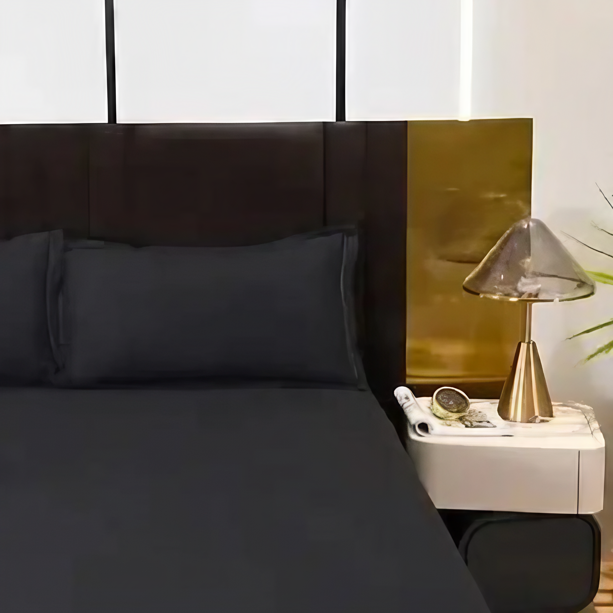 طقم ملاية سرير مايكروفايبر، 220*180 سم - أسود