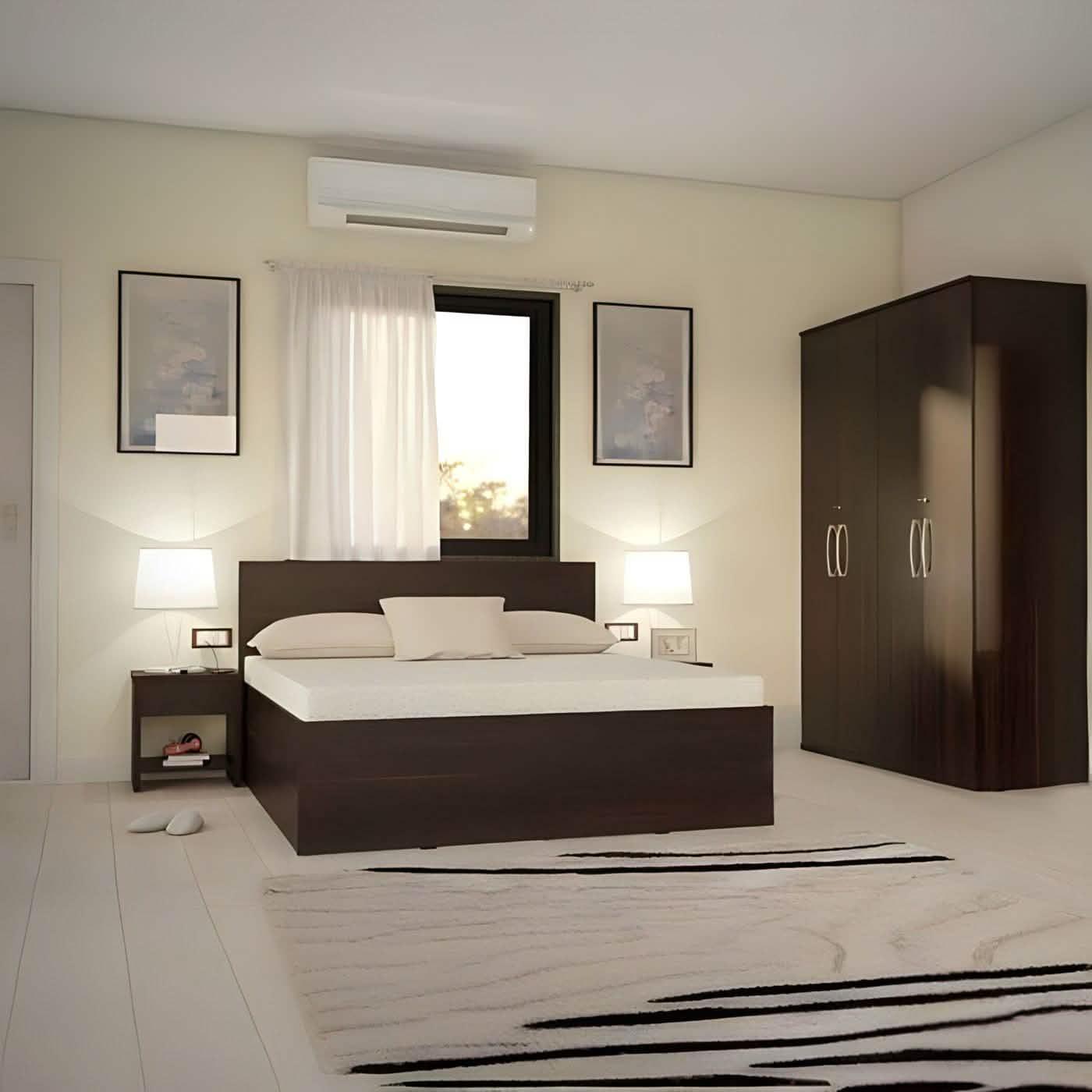 غرفة نوم، خشب ام دي اف - 3 قطع