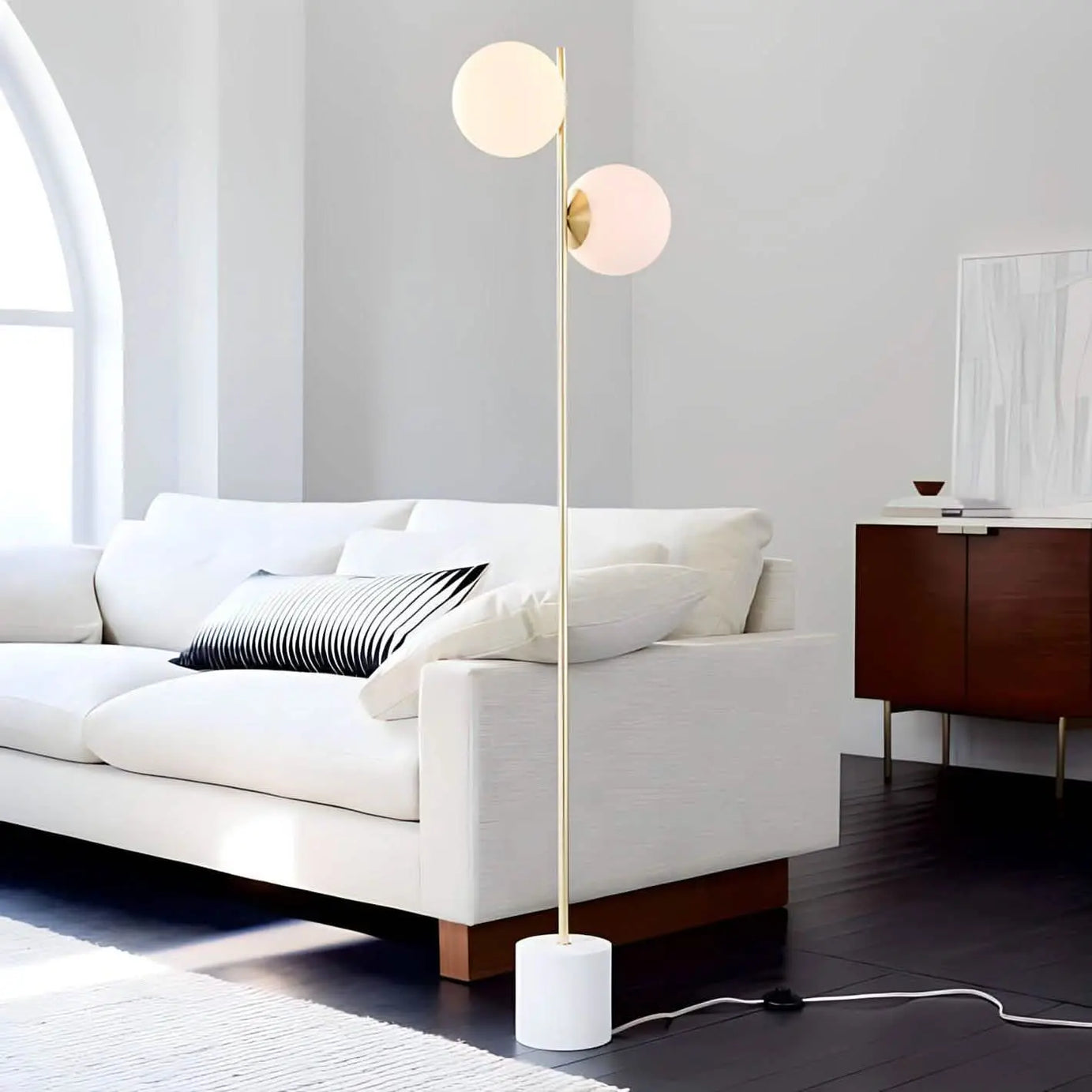 أباجورة معدن و رخام  30*170 سم - YLG25 Y-Lights