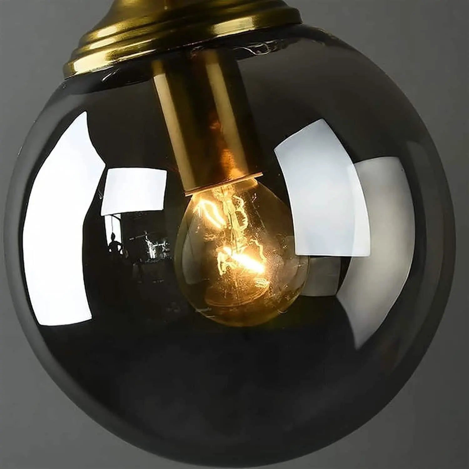 نجفة معدن و زجاج، 30*27 سم