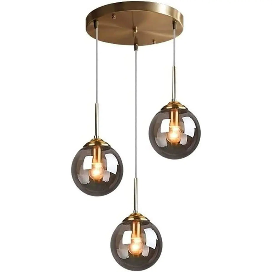 نجفة معدن و زجاج، 30*27 سم