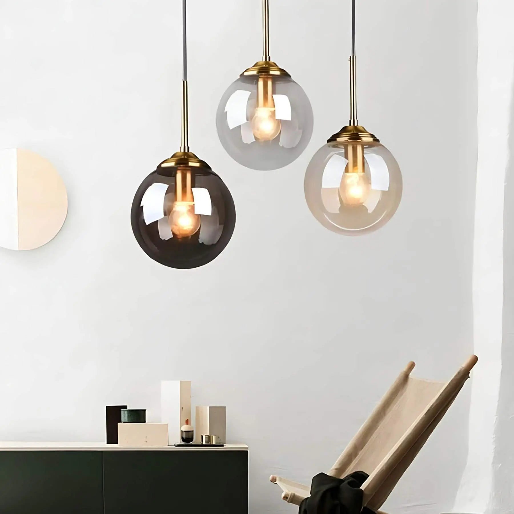 نجفة معدن و زجاج، 30*27 سم