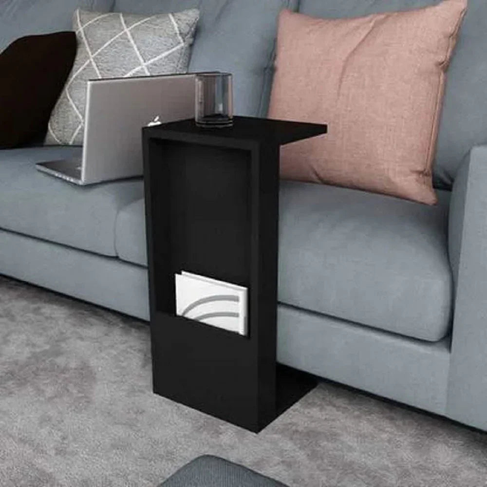 ترابيزة جانبية ام دي اف، 30*40*63 سم - أسود