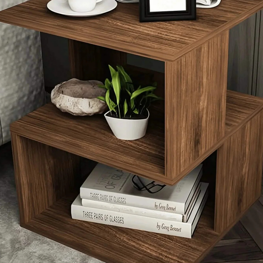 ترابيزة جانبية ام دي اف، 40*40*50 سم - خشبي