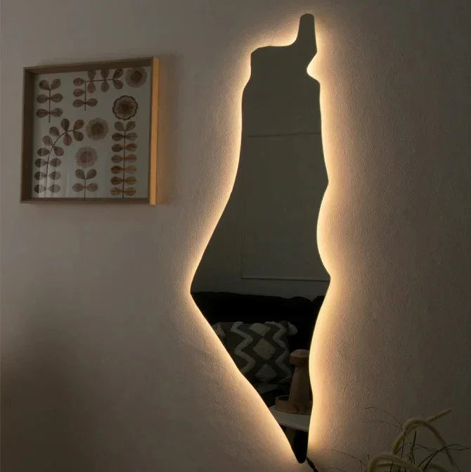 مرايا حائط ليد، 50*2*105 سم