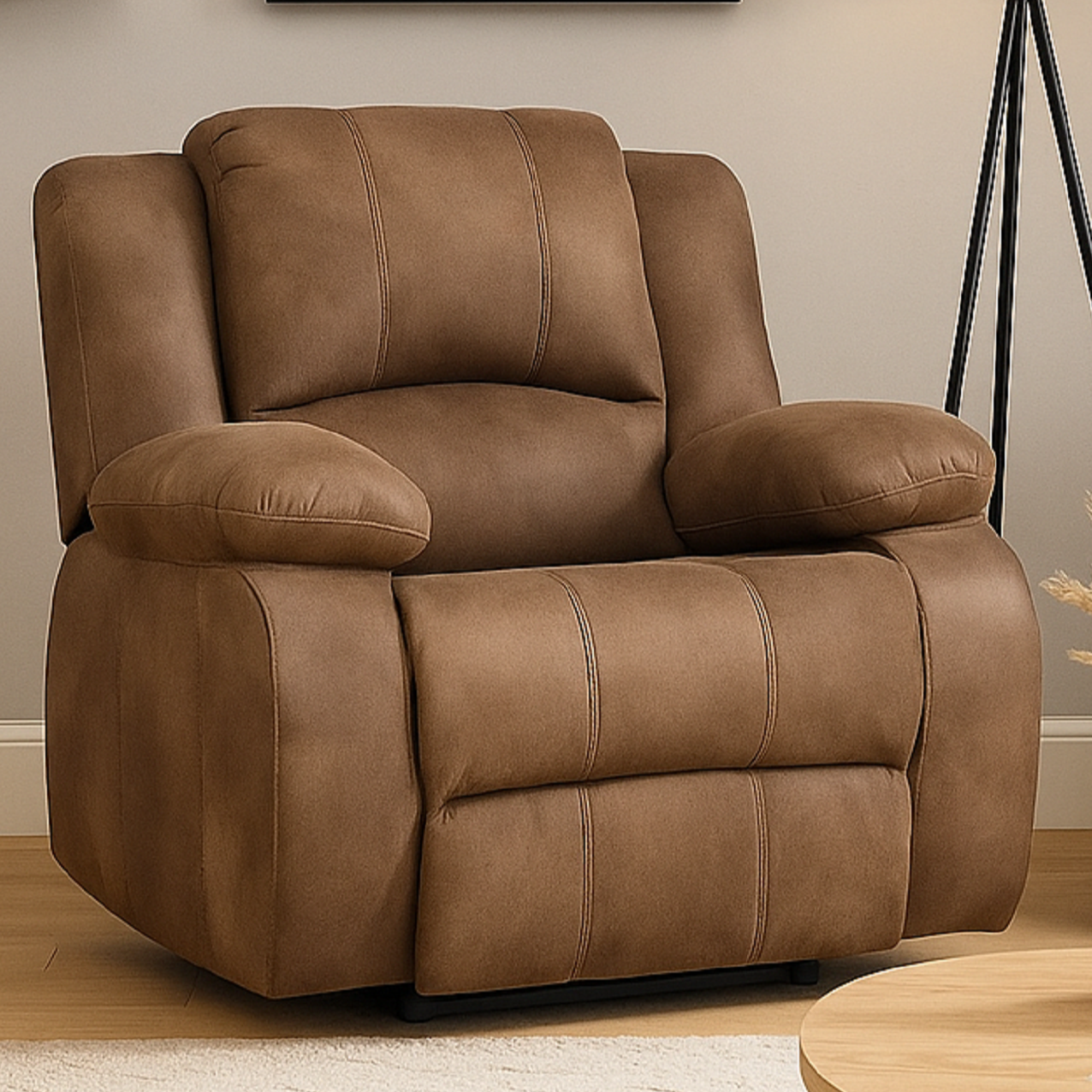 كرسي استرخاء ليزي بوي خشب زان، 100*90*105 سم - بني