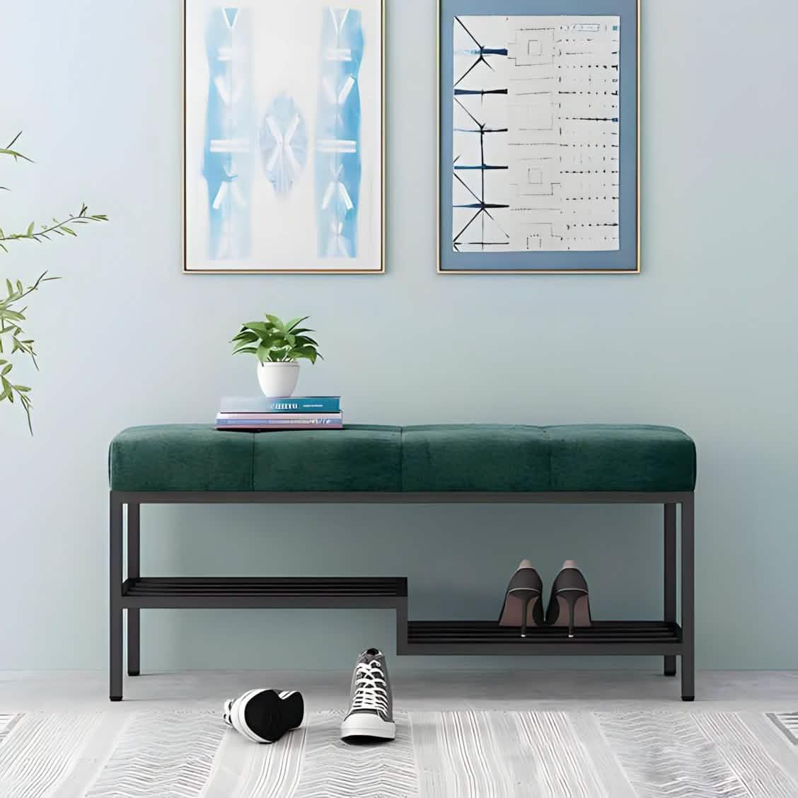 بانكيت معدن مع جزامة 120*40*50 سم - RON114 Royal Iron