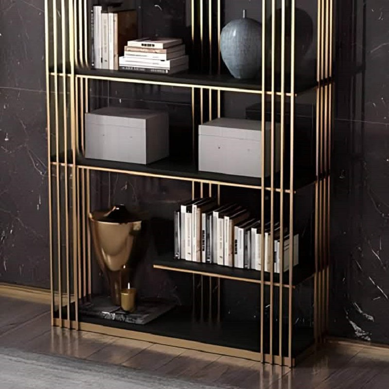 وحدة أرفف ستيل و ام دي اف، 100*30*200 سم