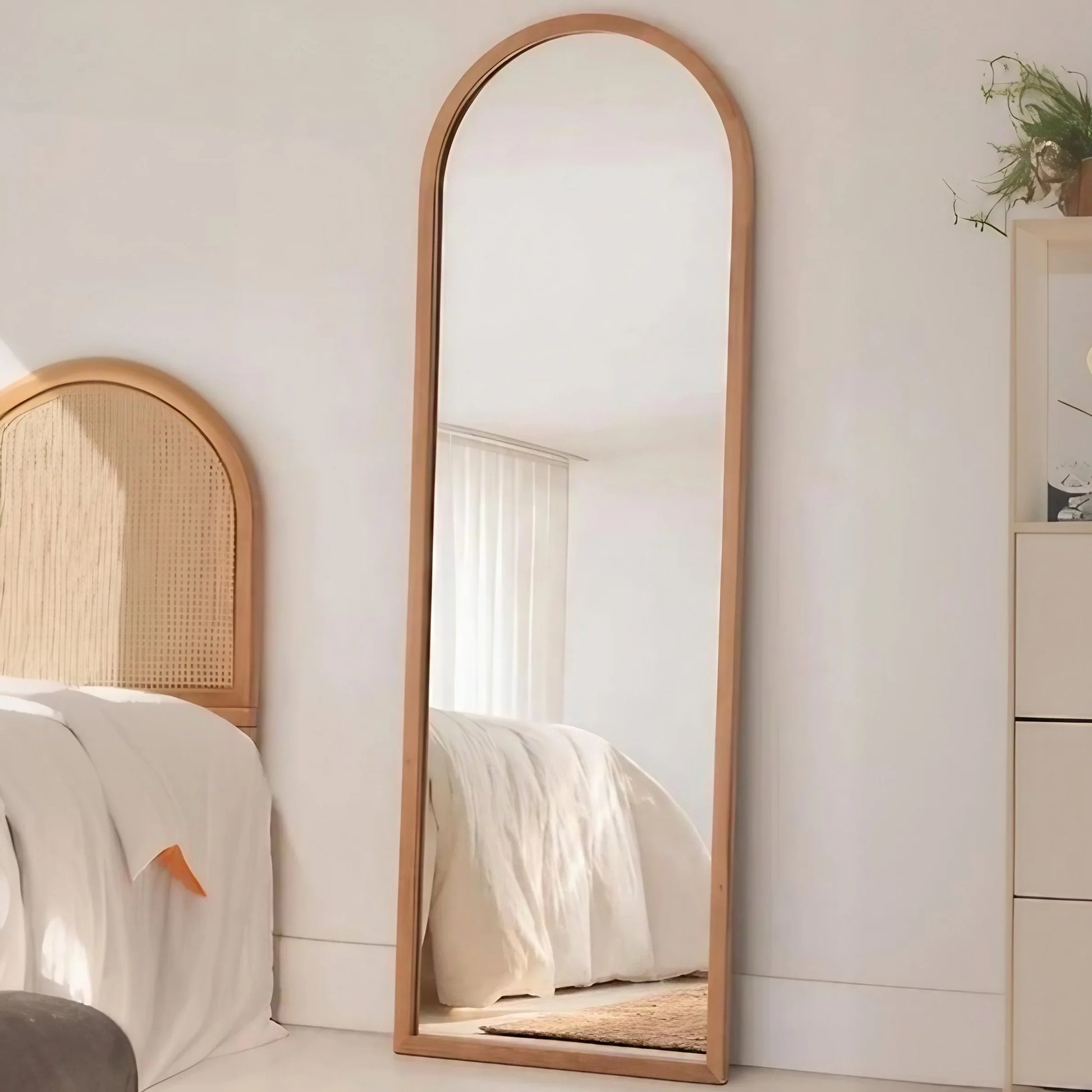 مرايا ستاند بإطار خشب ام دي اف، 55*2*165 سم