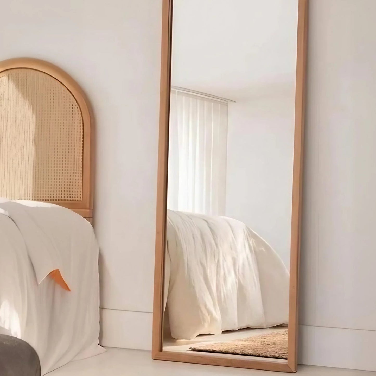 مرايا بإطار خشب ام دي اف، 55*2*165 سم