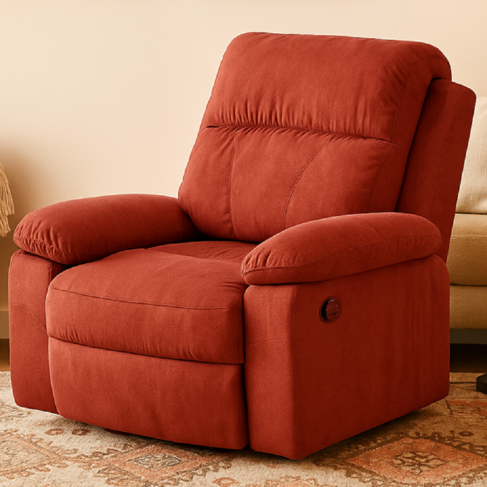 كرسي استرخاء ليزي بوي خشب زان، 95*74*105 سم - أحمر