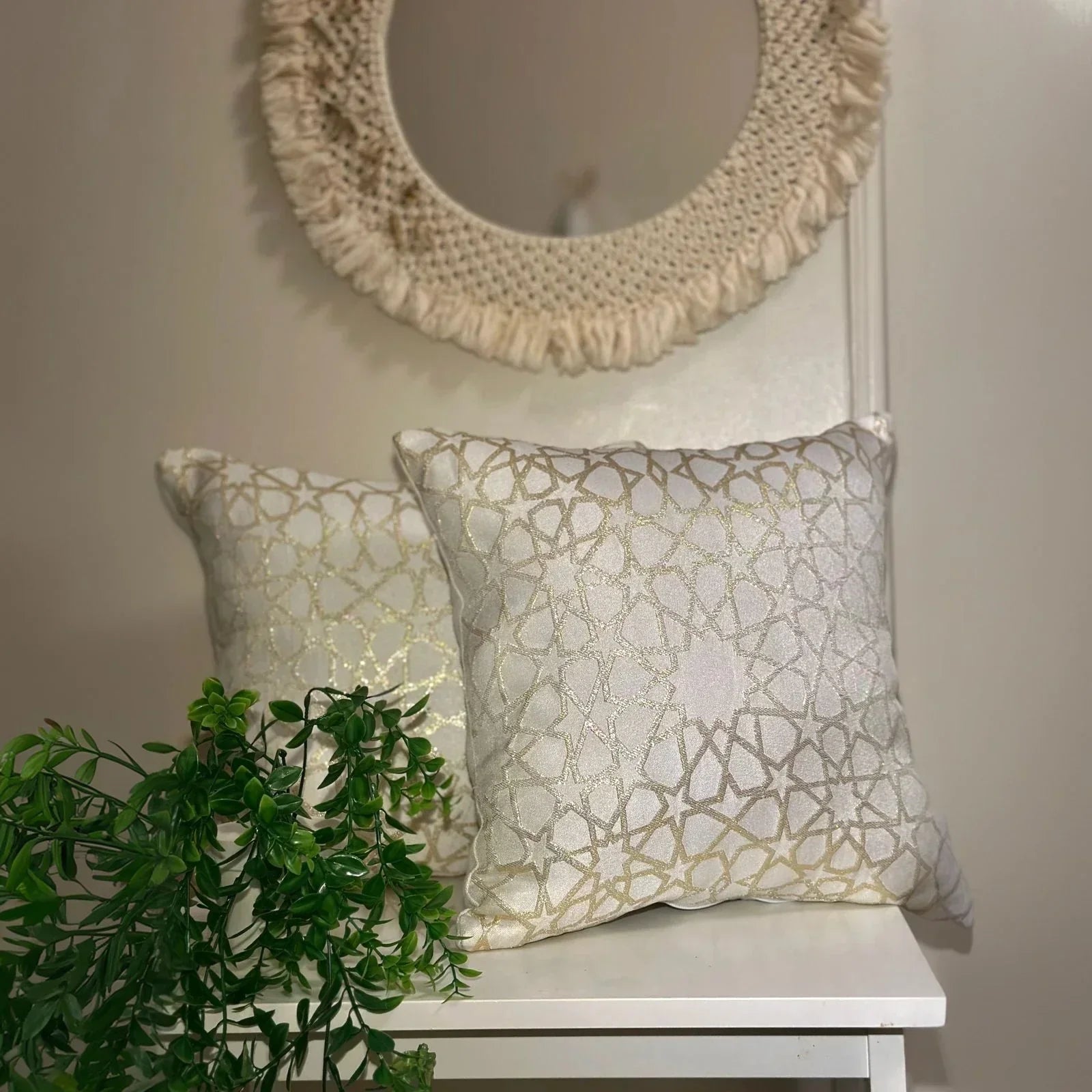 طقم كوشن رمضانية قماش، 40*40 سم - قطعتين