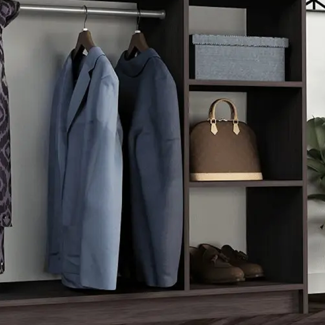 شماعة ملابس خشب ام دي اف، 120*40*120 سم