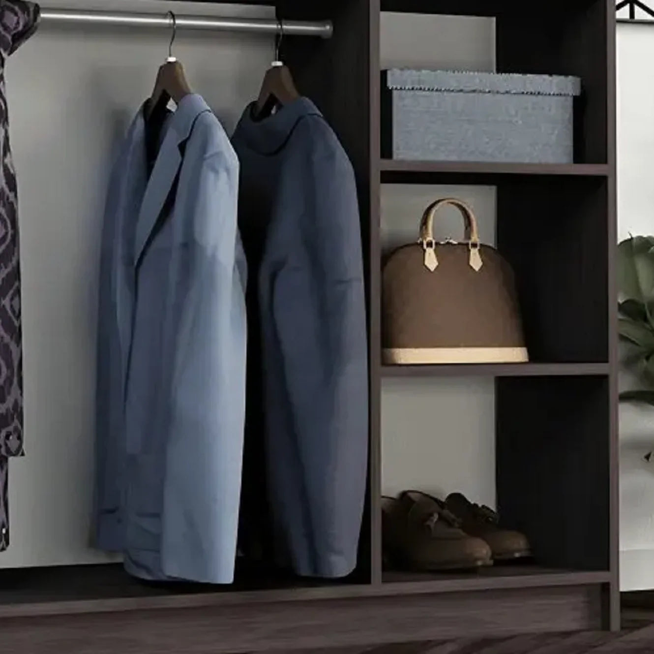 شماعة ملابس خشب ام دي اف، 120*40*120 سم